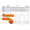 Bolt Type Long Reach Shackle 3/4" (WLL 5 Ton) Clevis