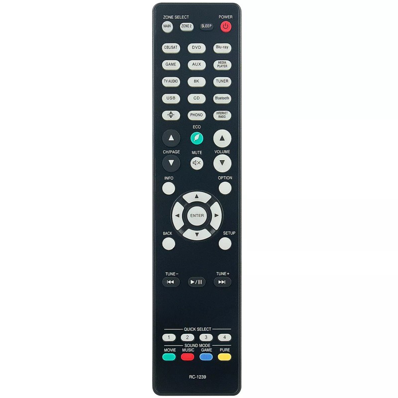 For Denon RC-1239 Replace Remote for Denon AV Receiver AVR-X3700H