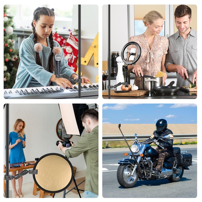 Double Super Crab Clamp Motorcycle Handlebar Clamp Camera Pipe Wrench