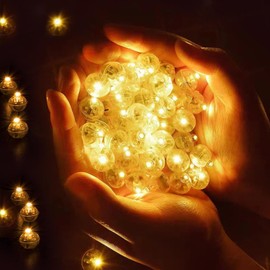 BTONGE BTONGE 100 Stck LED-Ballons Lichter, Mini Led Licht, Runde LED Ballonlichter, Warmwei? Hochzeit Licht, Bunte Blinkende Party Licht fr Papierlaterne Weihnachten Geburtstag Karneval Bar Klub Dekor