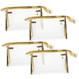 Baluue 4pcs Portable Cosmetic Bag Makeup Bag with Zipper Closure Toiletry Pouches for Travel Organizer for Daily Use Shopping and Business Trips