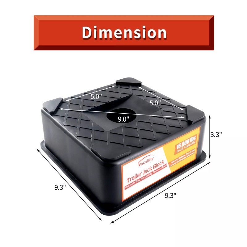 VACALLITY Trailer Jack Block Up 16000 lbs for RV Camper