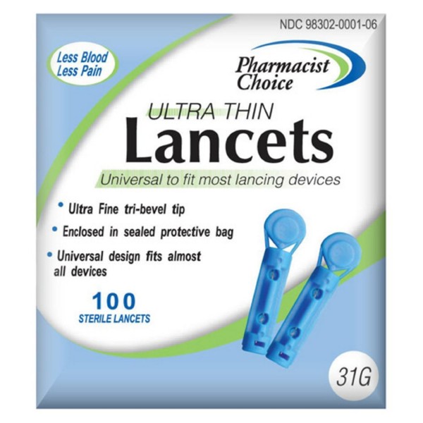 Pharmacist Choice Twist Top 31G Lancets 100s # 898302001609