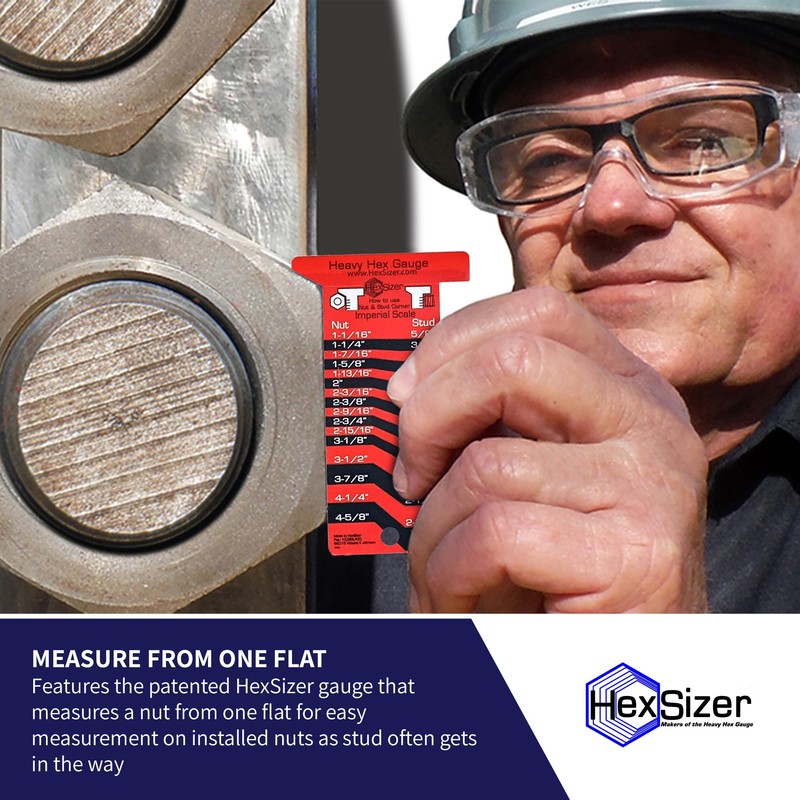 HexSizer 10 Pack Heavy Hex Nut, Bolt & Stud Gauge