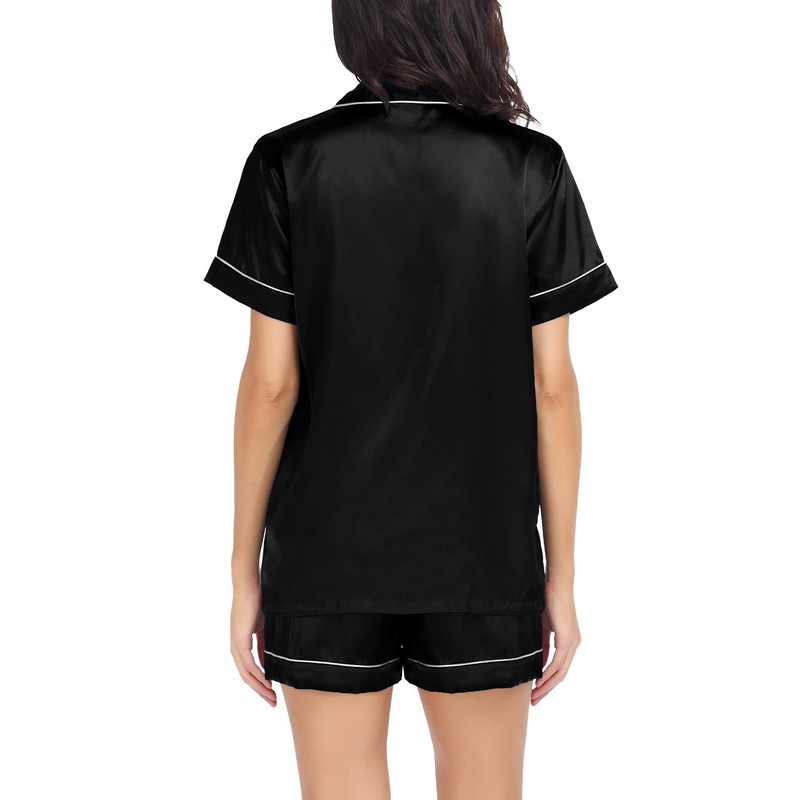 SWOMOG Couple Matching Pajamas Sets Women & Men Button Down