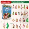 ElectricWise 24 Pcs Glass Christmas Ornaments & Advent Countdown Calendar