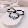 Premium silver heart hair tie / 고급 실버 하트 머리끈