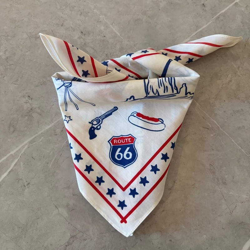 The Peacock Crew Patriotic USA Bandana in Premium Cotton for