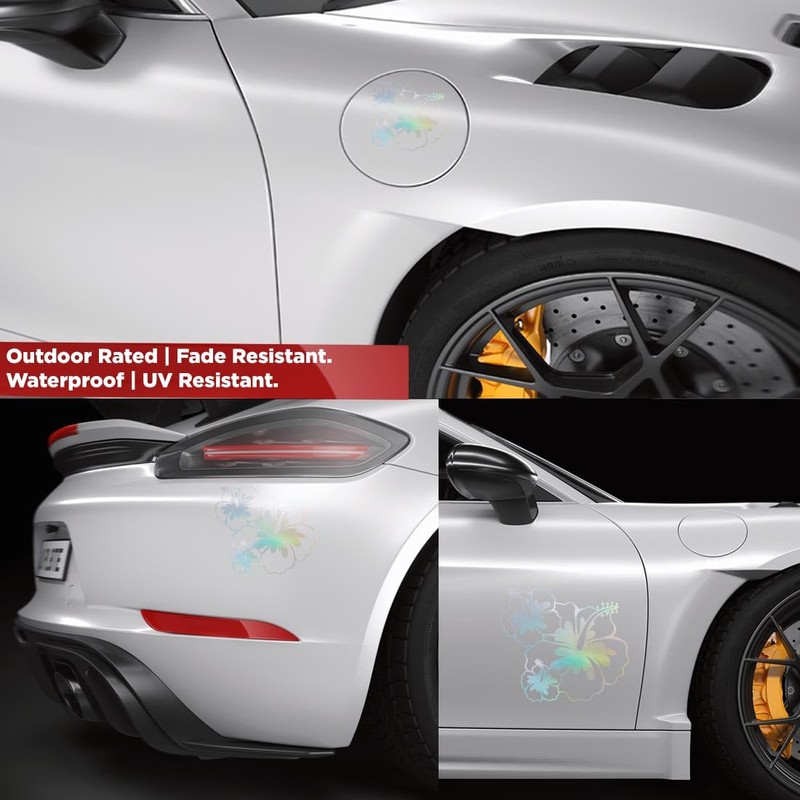 NBFU Hawaiian Hibiscus Flower 3 (Hologram) (Set of 2) Premium