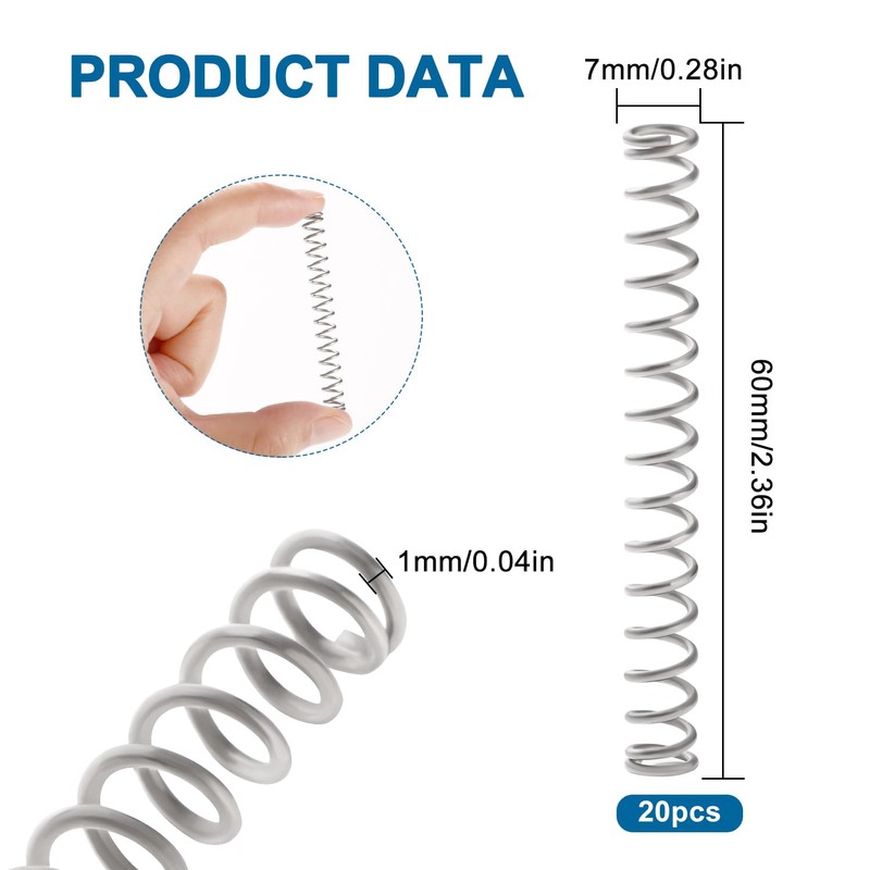 VooGenzek 20 PCS 1 * 7 * 60 mm Compression