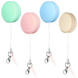 4pcs Macaron Screen Cleaner Set：Macaron Phone Cleaning Wipes，Mobile Phone Screen Cleaner - Soft Brush and Wipe for Telephone, Tablets, and Eyeglasses, Cute Lanyard Design for Easy Carrying