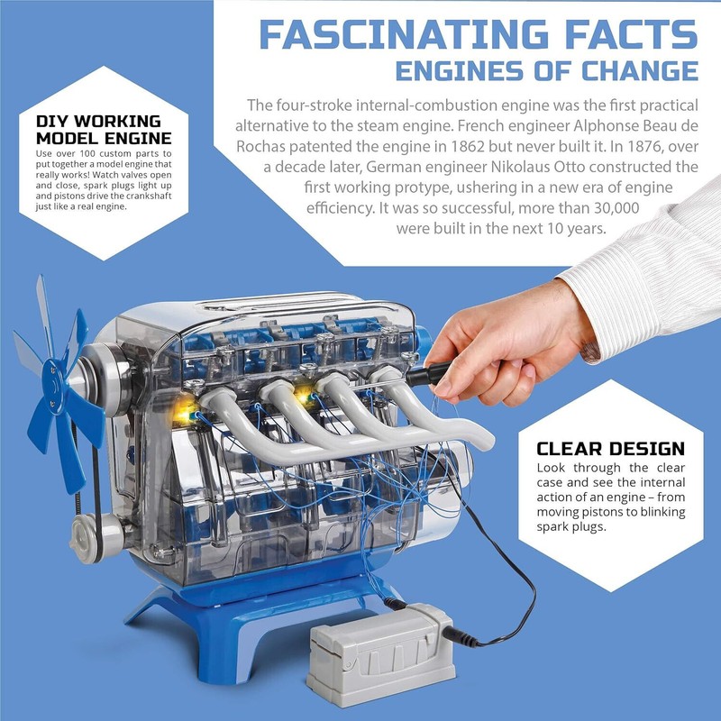 Discovery #Mindblown DIY Toy Model Engine Building Kit STEM Mechanic