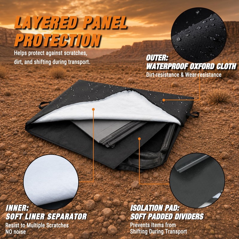 Front & Rear Freedom Panel Hard Top Storage Bag Set