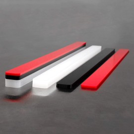 Fat Daddio's Fondant & Dough Leveler Set, 13.75 x 0.75 Inch, White, Black, Red