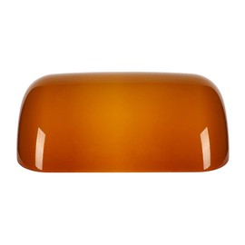 FIRVRE Blue Glass Bankers Lamp Shade Replacement Cover Lamp Shades for Table Lamps Desk Lamp Blue Glass Cover("8.85 IN " L "5.11 IN" W "2.95 IN" H)