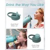Coolflask Water Bottle 40 oz with Strap, Insulated Metal Water