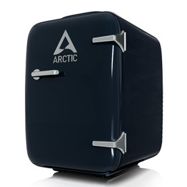 ARCTIC Fridge – 4L Mini Fridge for Beverages & Cosmetics, with Cooling & Heating Function, 12 V DC & 120 V AC, Ideal for Car, Office, Camping & Travel – Blue