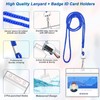 100Pcs Clear Plastic Horizontal Name Tag Badge ID Card Holders