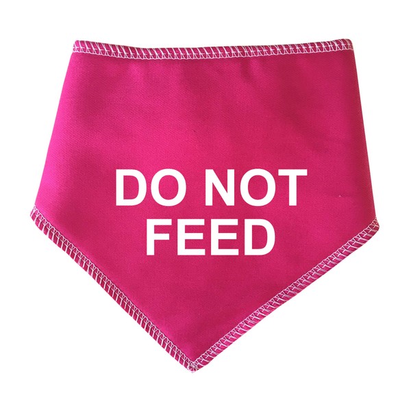 Do Not Feed - PINK Alert Warning Dog Bandana (Small