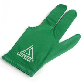 CUESOUL 3 Finger Billiard Gloves, Left and Right Use, Set of 10 (Green)