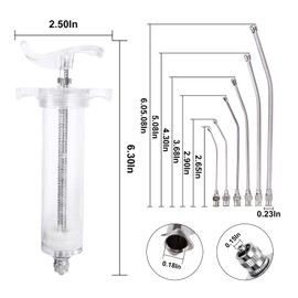 FULAIERGD 50ML Baby Manual Feeding Syringe Set Feeding Tubes with 6 Pcs Curved Gavage Tubes and Stainless Steel Metal Feeding Spoon for Baby Birds Parrot Small Pet