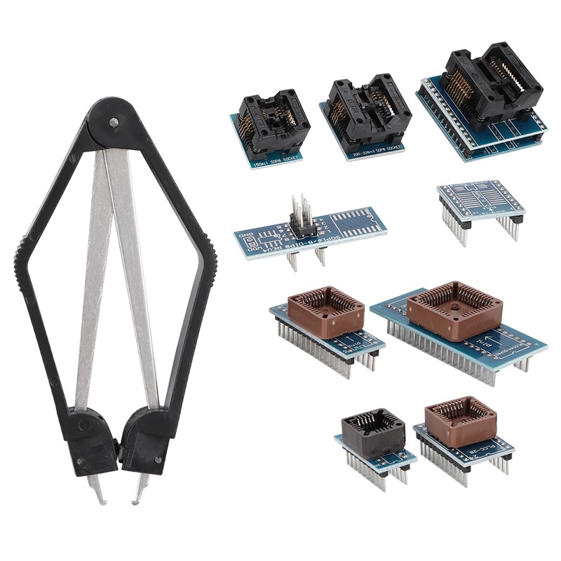 9 Piece Programmer Adapters Sockets Kit for TL866CS TL866A EZP2010