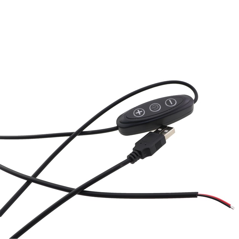 MDXing 2PCS LED Single Color 10-speed Dimming 3-Button Switch Cable