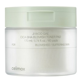 Celimax Eraser Cica Baja Blemish Toner Pad 170ml, 60 sheets, 1 pc / 셀리맥스 지우개 시카 바하 블레미쉬 토너 패드 170ml, 60매입, 1개