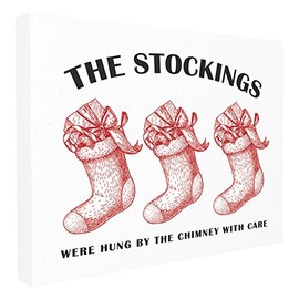Stupell Industries Christmas The Stockings Vintage Icons Canvas Wall Art, 24 x 30, Multi-Color
