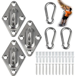 JREEPEE Wall Mount for Resistance Bands & Heavy Duty Hammock Hanging Kit - Workout Wall Anchor with Hook for Home Gym, Ceiling Swing, Yoga Straps and Suspension Training