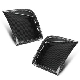 Front Bumper Side Air Vents Corner Cover Carbon Fiber Plastic Compatible with Subaru WRX STi 2008-2014