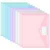 Pack of 10 A4 Document Wallets, Waterproof Document Folder A4,