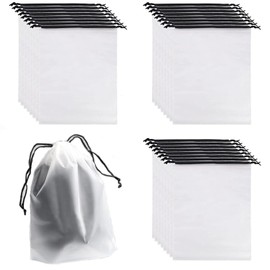 Pack of 25 Waterproof Travel Shoe Bags, Shoe Bag, Waterproof Shoe Bag, Transparent Shoe Bags, Travel Storage Bag Organiser, for Storing Shoes, Clothes, White, simplicity