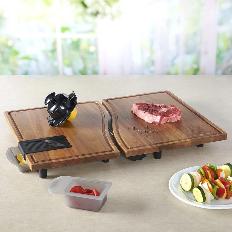 Anchor Hocking SwingBoard Acacia Wood Cutting Board, 6 Piece Set,