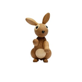 Spring Copenhagen Bounce - Cute Wooden Rabbit | Wooden Figure | 5 x 7 x 10 cm | Home Decoration | Bookcase Jewellery | Wood (FSC Oak & Maple) | Wooden Figurines Collection | Design by Chresten Sommer