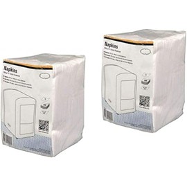 500 Cellulose Napkins, White, 1/8 Fold, Tissue Napkins, 12 x 8.5 cm, for Bistro, Snack, Food Catering, Tissue Catering - Compatible with Cabanaz Dispenser (2 x 250 Pieces (White, a Bit Thicker))