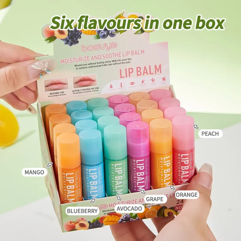 Set De Bálsamos Labiales Hidratantes Bosuya 24 Piezas