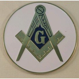Freemason Masonic car emblem with white background