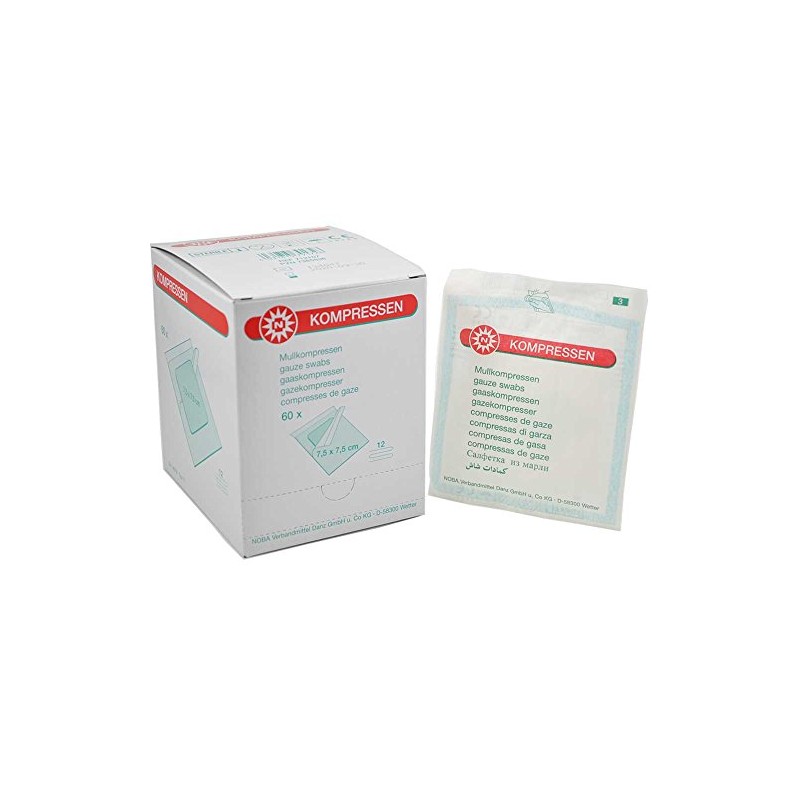 60x Noba Gauze Compress Sterile Bandage Gauze Layer 12-Ply, 10