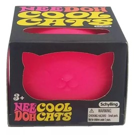 1 COOL CATS Nee-Doh Sensory Stress Relief Squeeze Ball Toy PINK Anxiety Fidget 19649235391