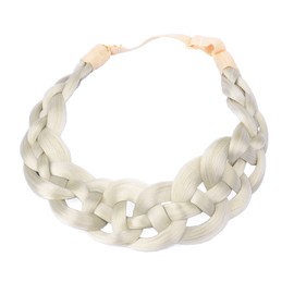 Gledola Hollow out Synthetic Hair Braided Headband Hairpiece Women Girl Beauty accessory for Women (Light Ash Blonde)