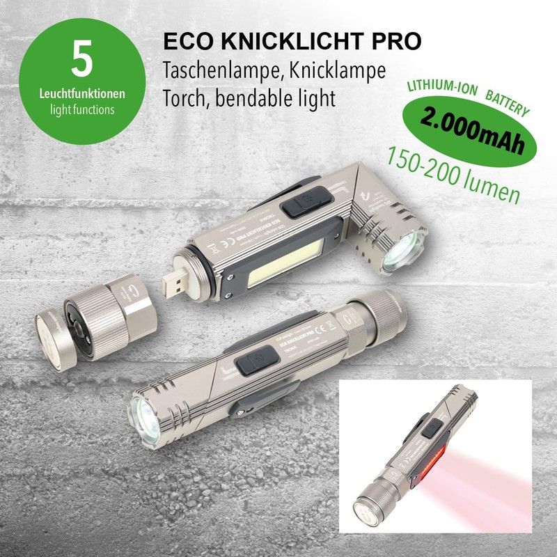 TROIKA Torch / Glow Torch, Multifunctional: Work and Safety Light
