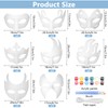 24Pcs White Paper Masks, Half Face Paper Mache Masks Masquerade