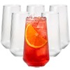 Greentainer Borosilicate Drinking Glasses Set of 6, 16 oz Clear
