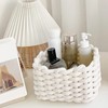 Woven Storage Baskets, White Basket Small Wicker Baskets for Home