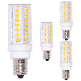 Diodesy- Pack of 4 LED5E12/30K/120/D LED T6 Mini Light Bulb, E12 Candelabra Base, Dimmable, 5 Watts (60W Equivalent), Clear Finish, 3000K Soft White, 550 Lumens, CRI80, 120 Volts, UL Listed