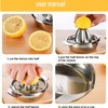 Orange Stainless Steel Manual Citrus Juicer