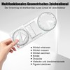 Template of Functional Charts Transparent Multifunctional Geometric Drawing Ruler Movable