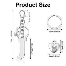 Ximalun Letter A-Z Keyring for Women Alphabet Initial Letter Keyring Cute Keychain Bag Charm Female Girls Women Christmas Birthday Gift Purse Backpack Handbag Decor