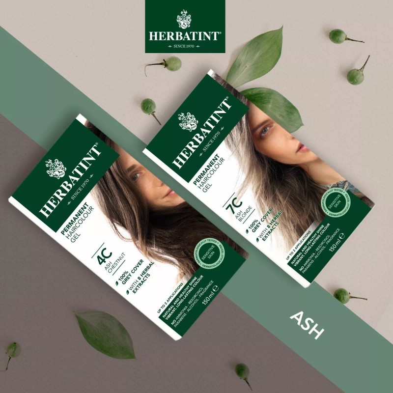 Herbatint Tinte Herbatint Sin Amoniaco 4c Castaño Ceniza Pack 2
